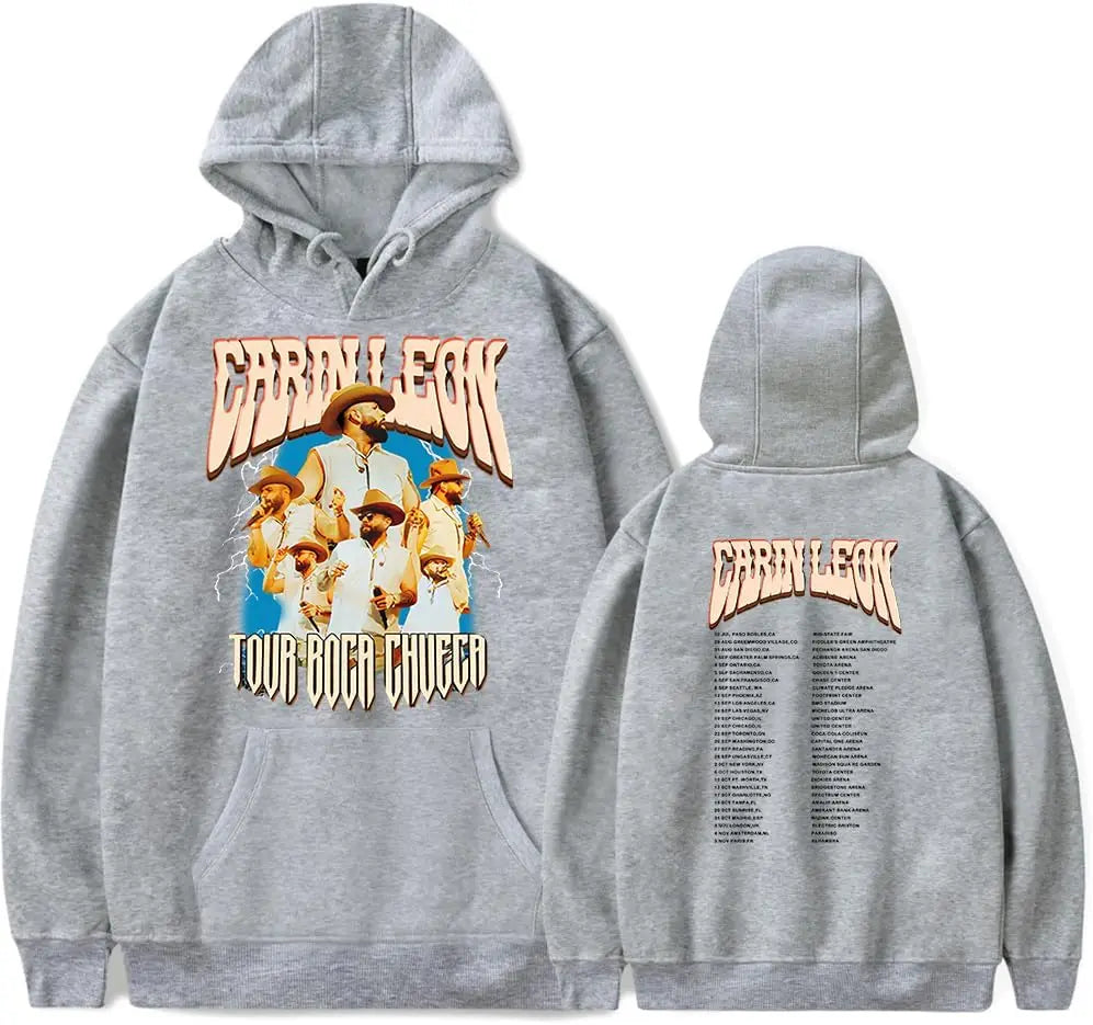 Carín León Boca Chueca 2024 Tour Hoodie – Gray