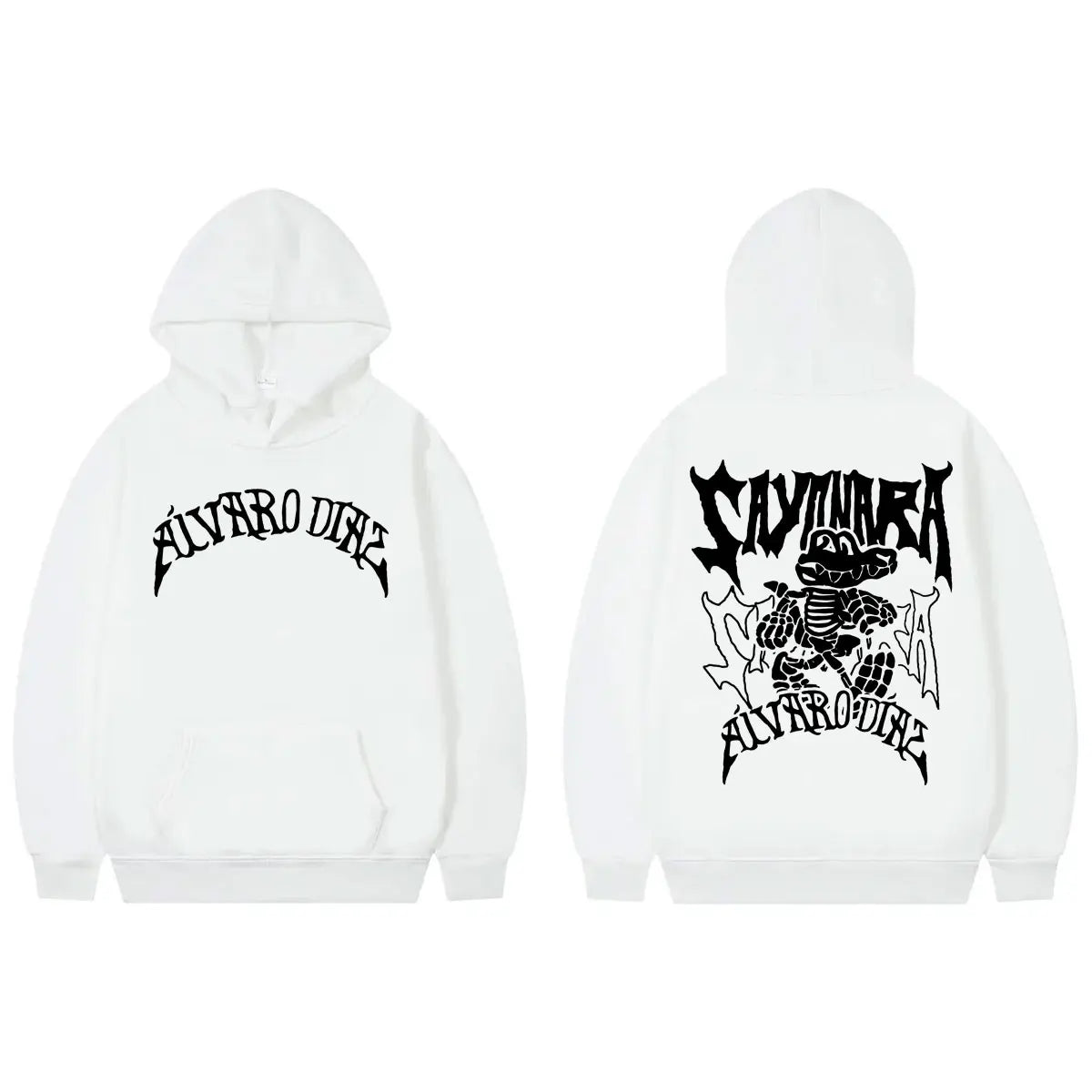 Alvaro Diaz Double Sided Hoodie – White
