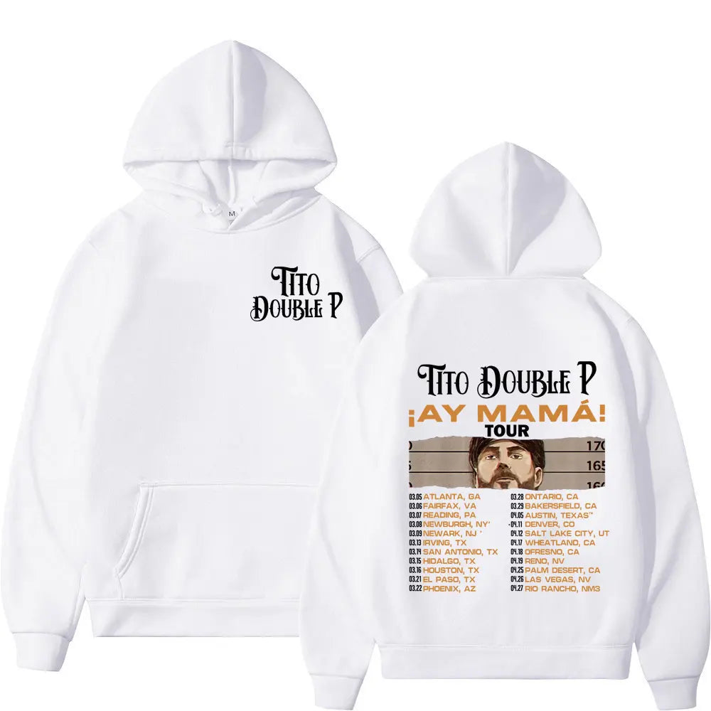Tito Double P Ay Mamá Tour Hoodie – White