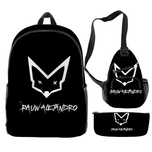 Rauw Alejandro Black Logo Backpack Set