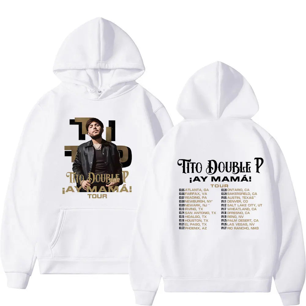 Tito Double P Ay Mamá Tour Hoodie – White