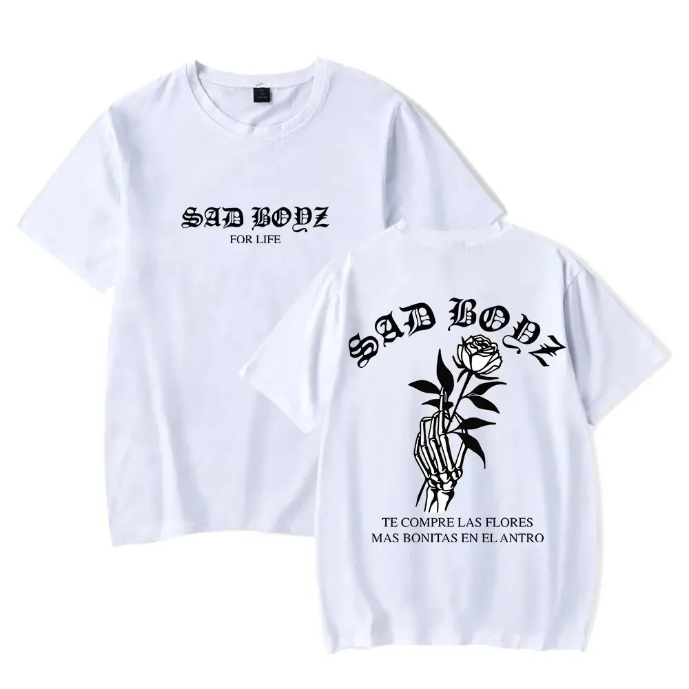 Junior H Sad Boyz “Las Flores” White T-Shirt