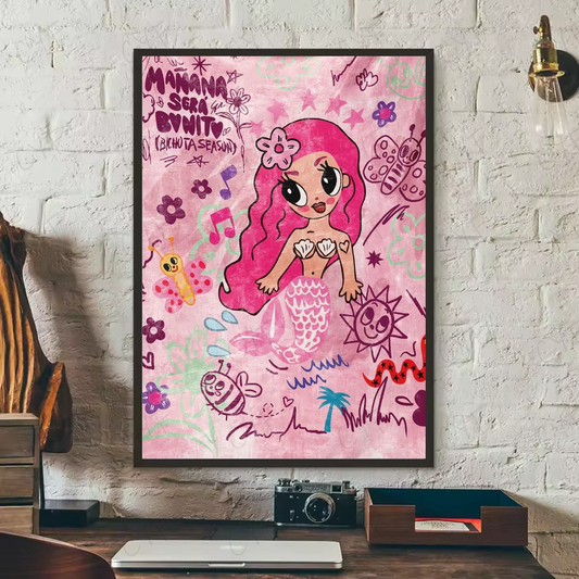 Karol G Poster – Mermaid Pink Fantasy