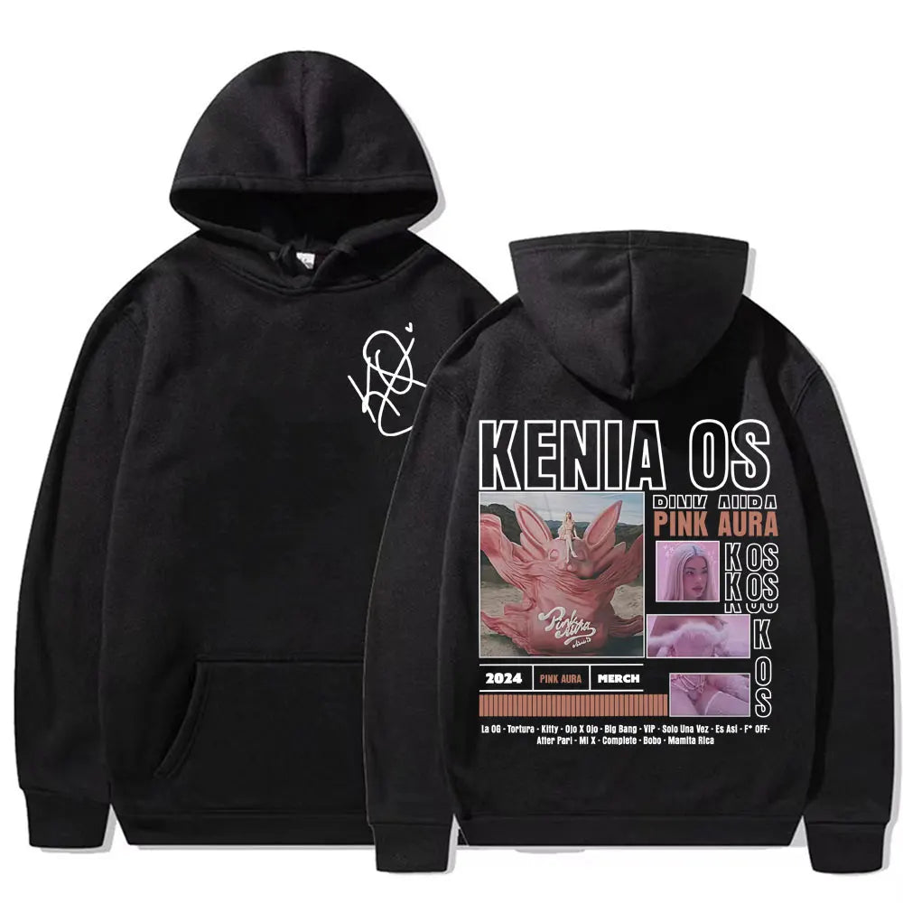 Black Kenia OS Pink Aura Tour 2025 Hoodie