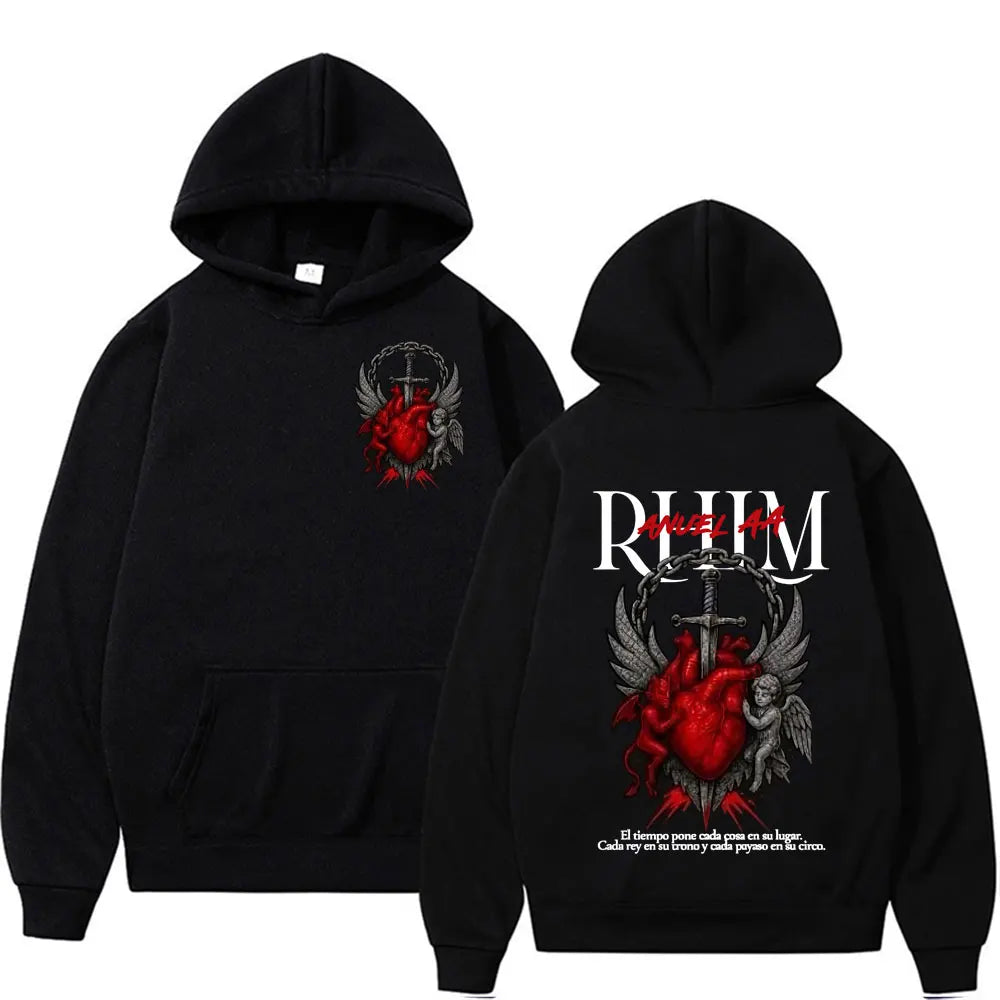 Anuel AA Rhlm Album Tour Hoodie – Black