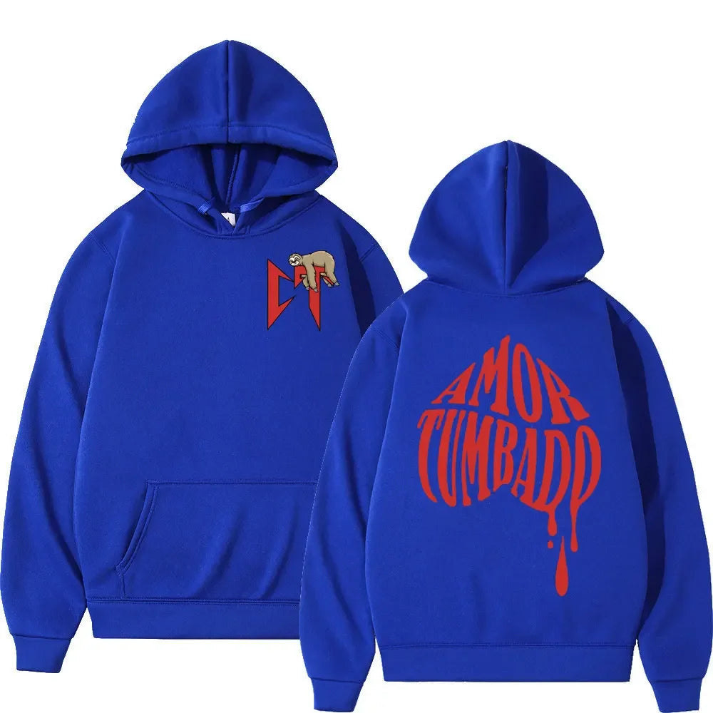 Natanael Cano Amor Tumbado Hoodie – Blue