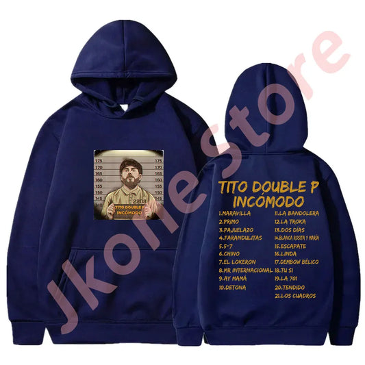 Navy Blue Tito Double P “Incómodo” Hoodie