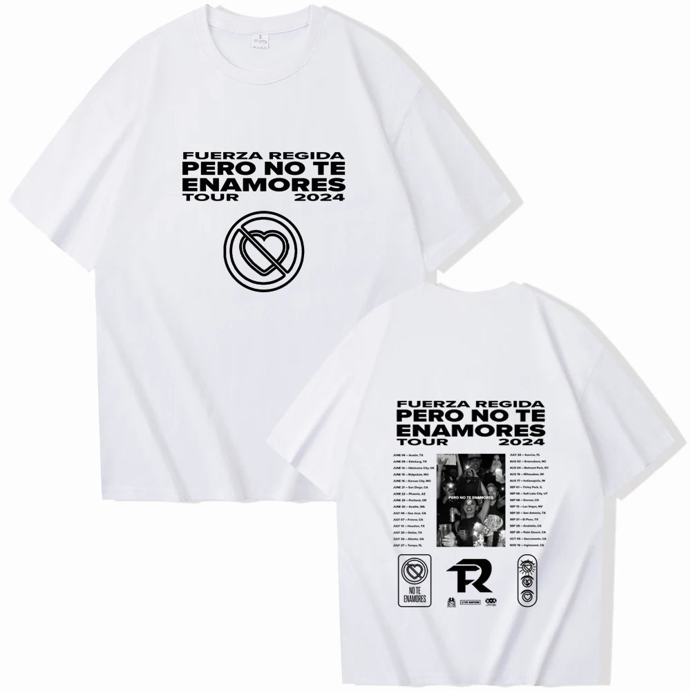 Fuerza Regida “Pero No Te Enamores Tour 2024” T-Shirt – White