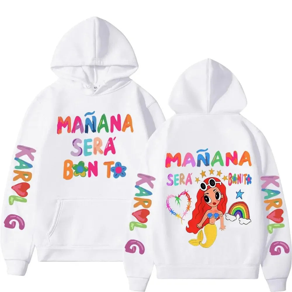 Karol G White Hoodie – Mañana Será Bonito