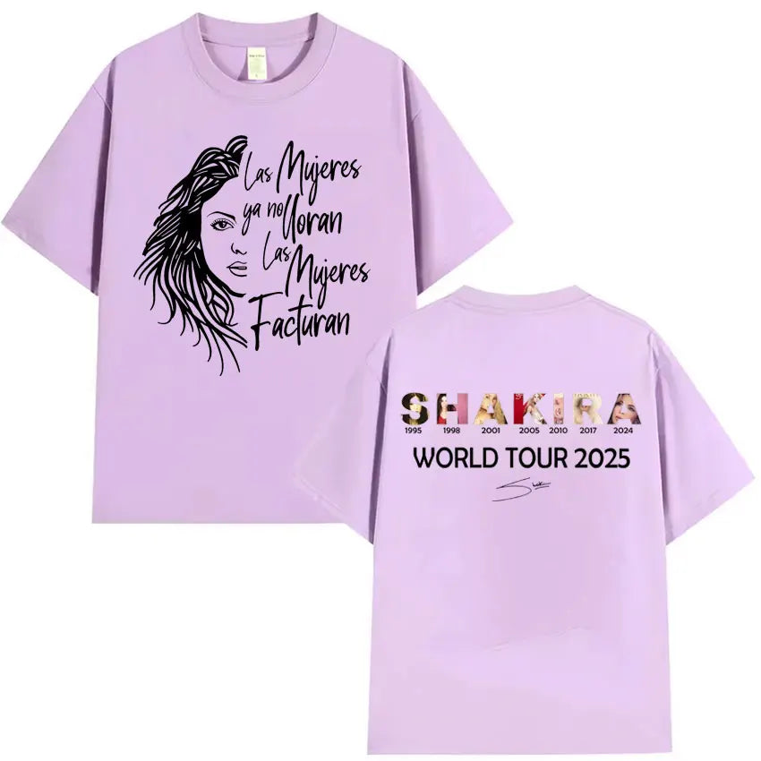Shakira Las Mujeres Ya No Lloran World Tour 2025 T-Shirt – Purple