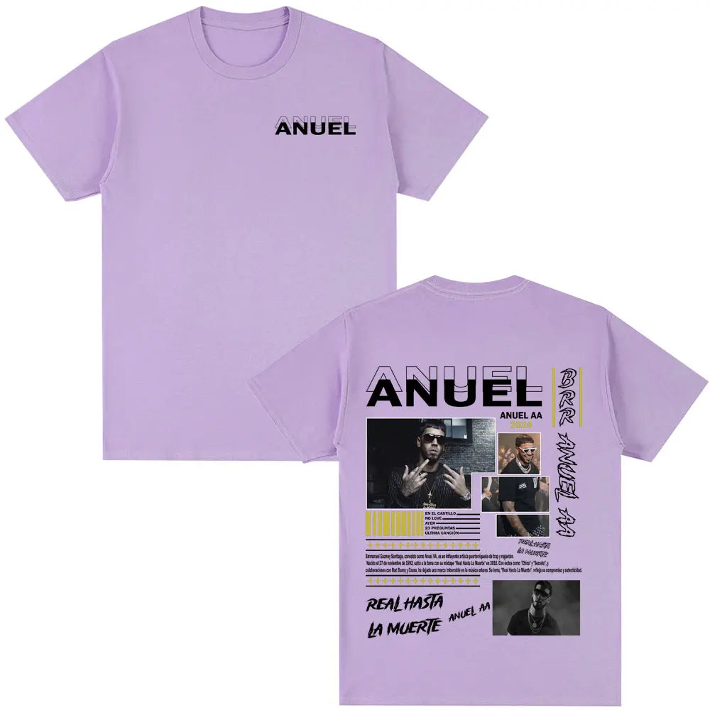 Anuel AA Real Hasta La Muerte T-Shirt Purple
