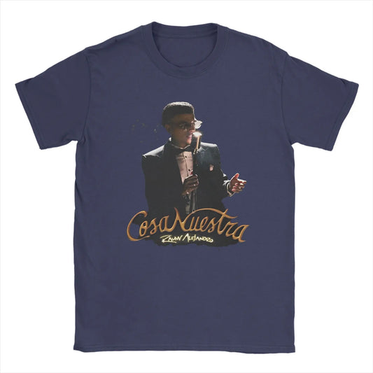 Rauw Alejandro T-Shirt – Cosa Nuestra Retro 2025 Navy Blue