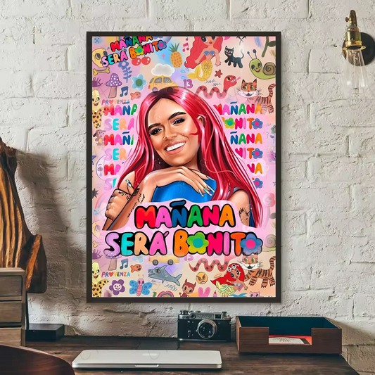 Karol G Poster – Mañana Será Bonito Pink Pop