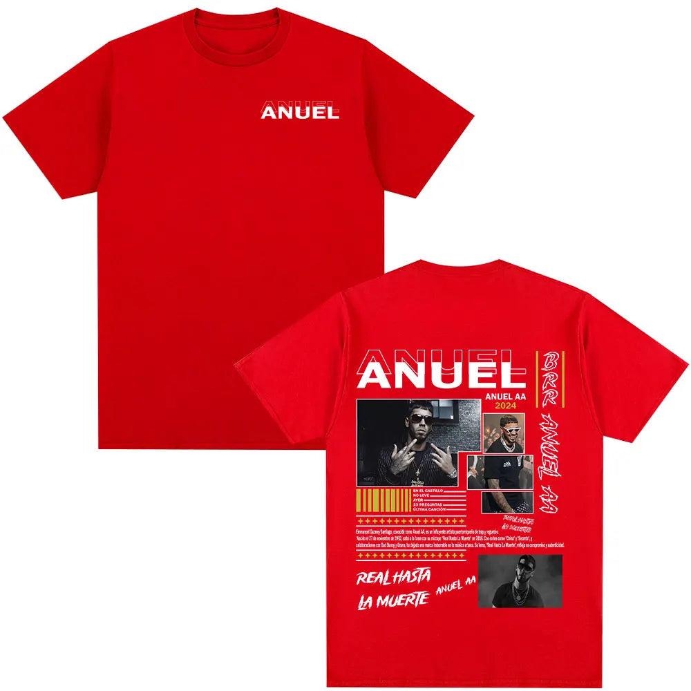 Anuel AA Real Hasta La Muerte T-Shirt Red