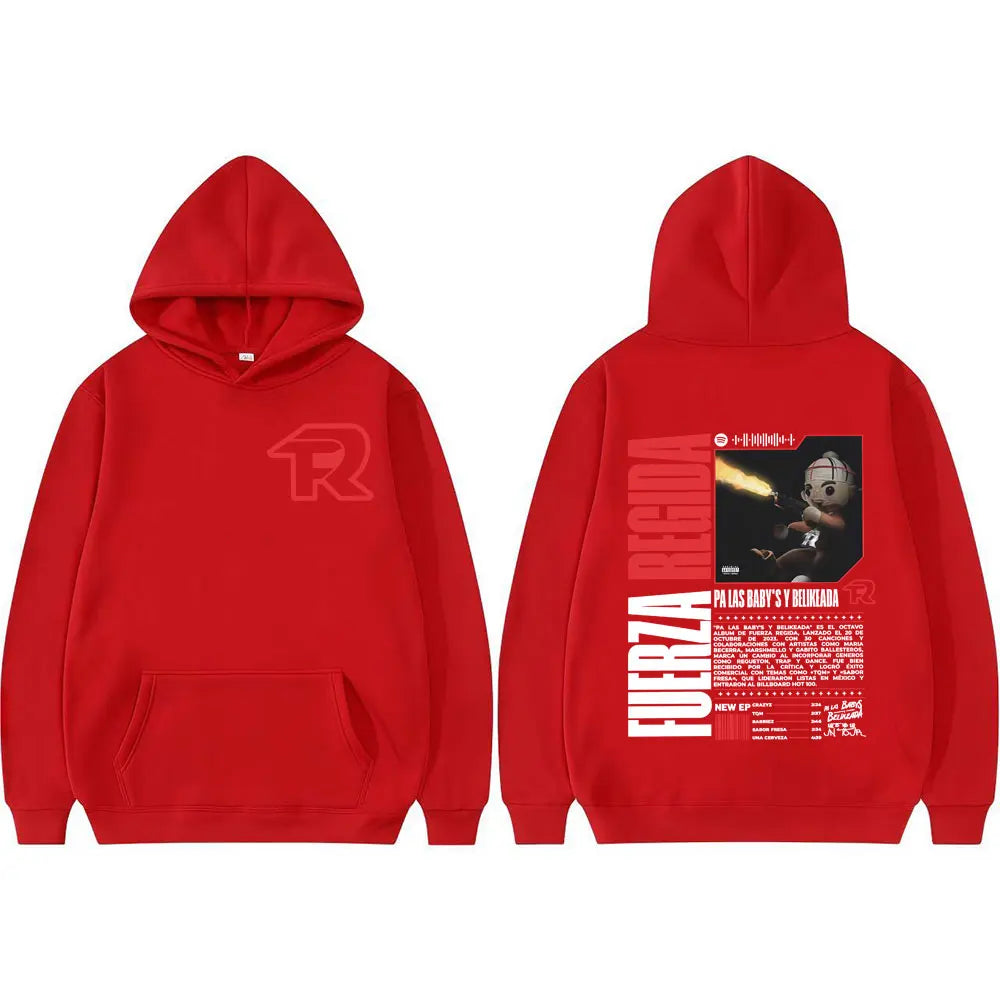 Fuerza Regida Regulated Force 2025 Tour Hoodie (Red)