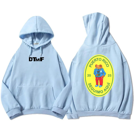 Debí Tirar Más Fotos Light Blue Bad Bunny Hoodie – Puerto Rico DTMF 2025