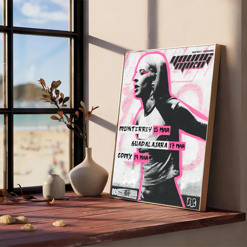 Young Miko Tour Poster – Monterrey, Guadalajara, CDMX Concert