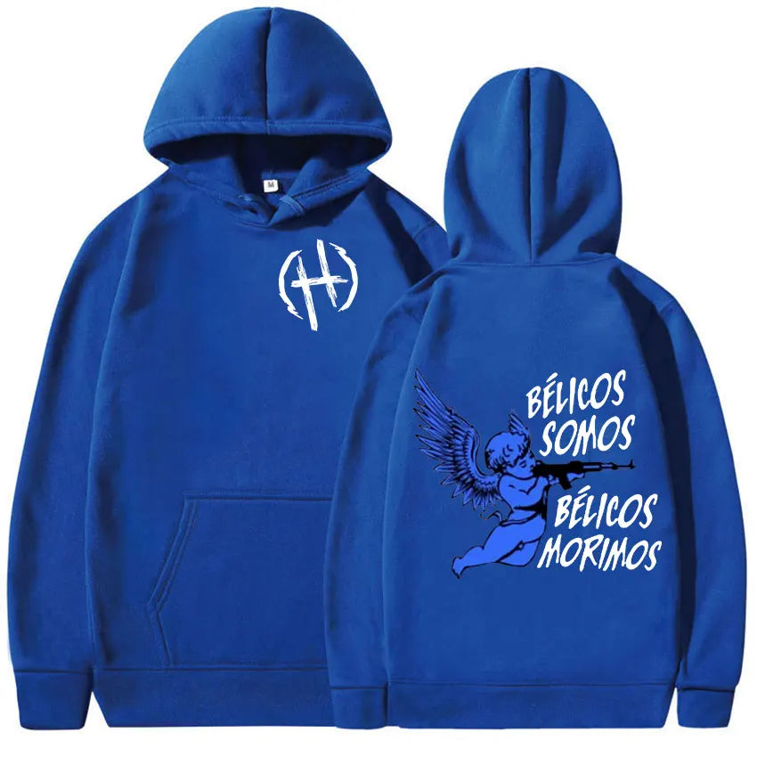 Junior H Sad Boyz “Bélicos Somos” Blue Hoodie