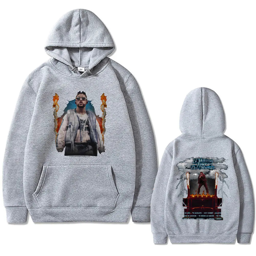 Bad Bunny El Último Tour Del Mundo Hoodie – Gray