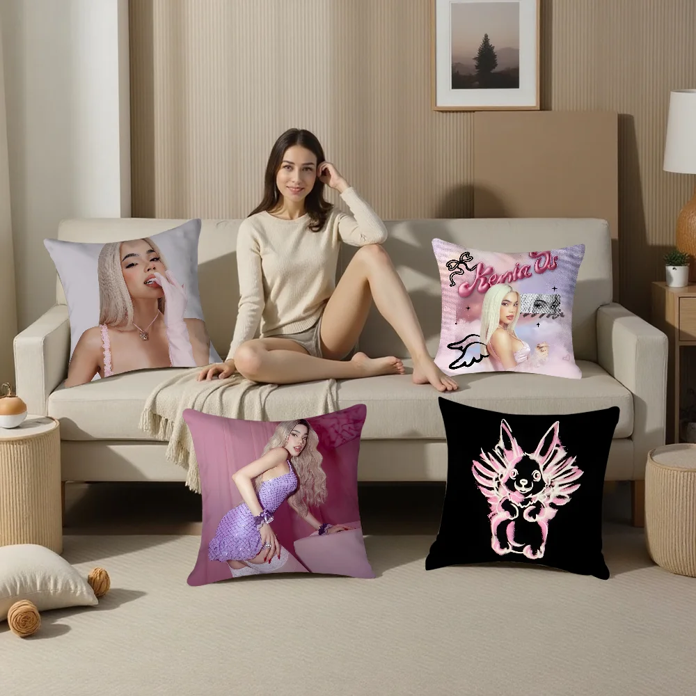 Kenia OS Pink Aura Throw Pillow