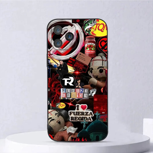 Collage Style Fuerza Regida iPhone Case