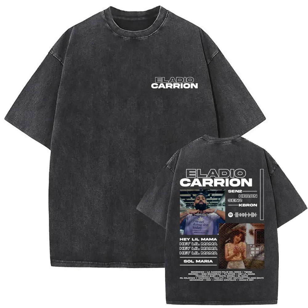 Eladio Carrión Sol María Visual T-Shirt – Hey Lil Mama Edition (Black)