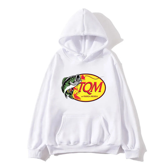 White TQM Hoodie by Fuerza Regida