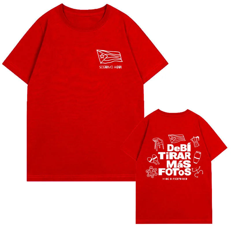 Bad Bunny Red T-Shirt – Debí Tirar Más Fotos