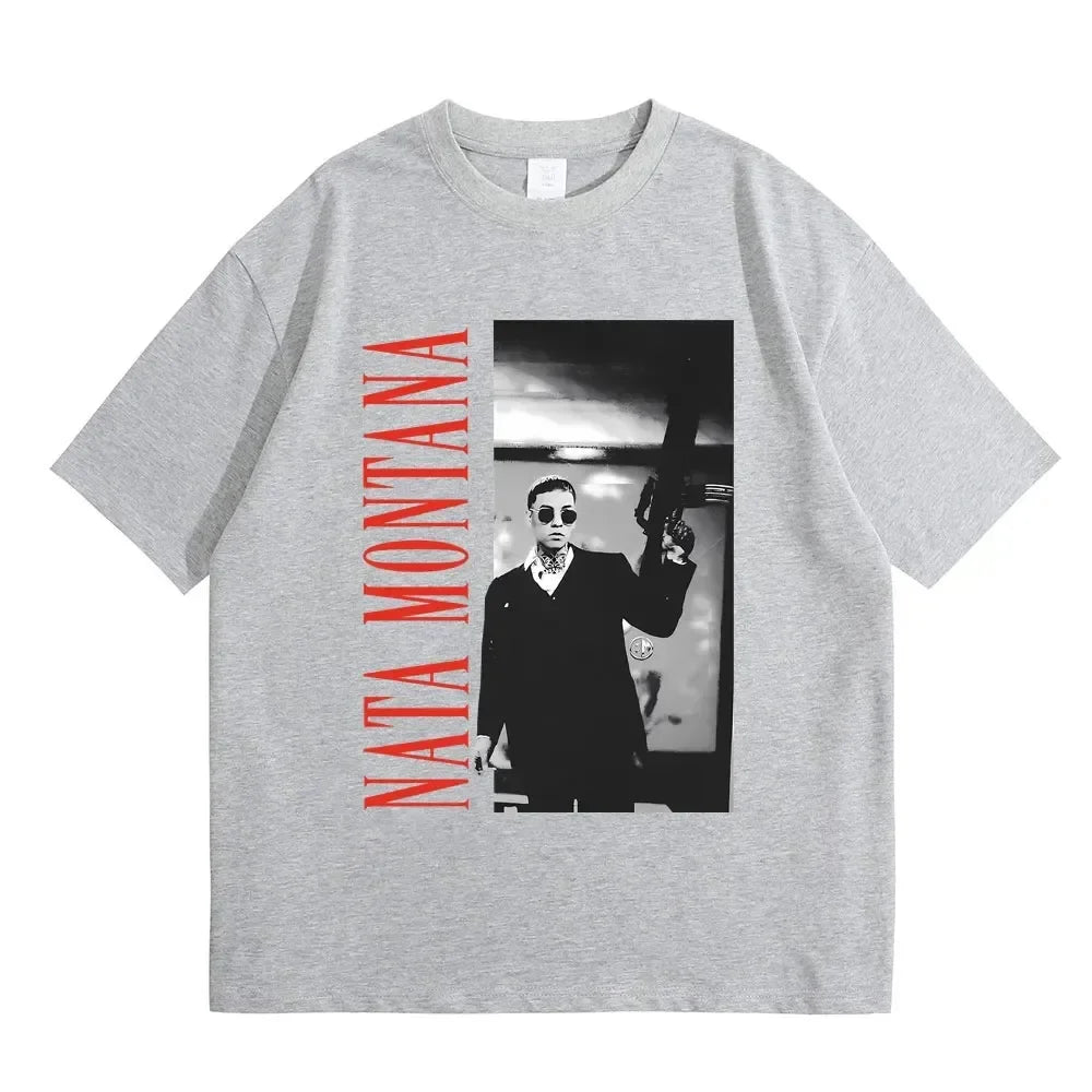 Natanael Cano Nata Montana T-Shirt – Gray