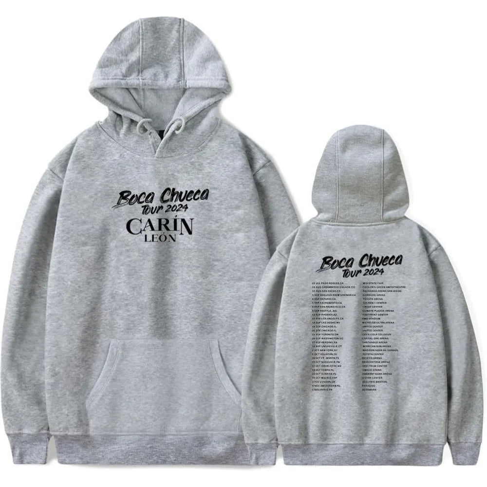 Carín León Boca Chueca 2024 Tour Hoodie – Gray