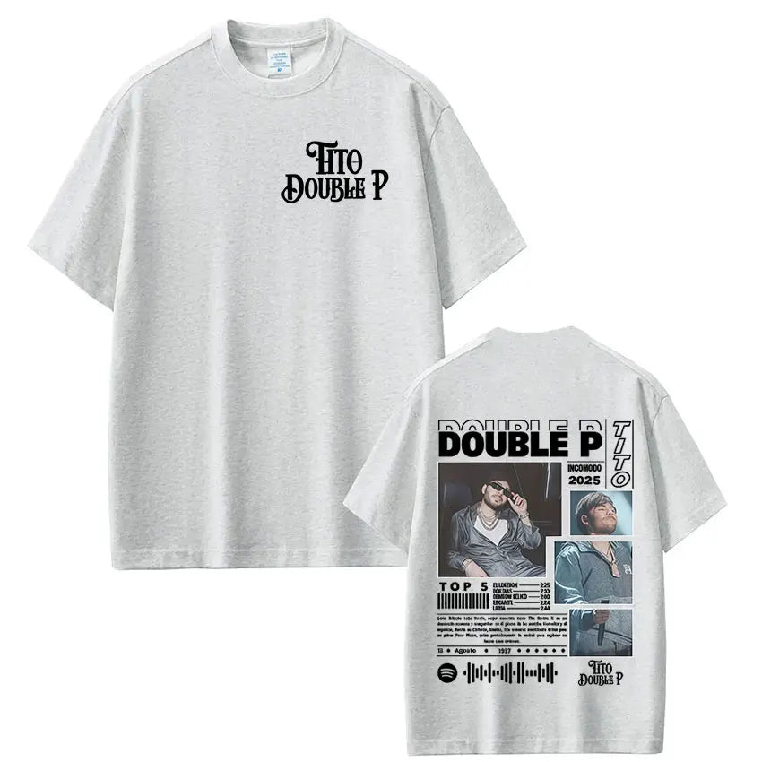 Tito Double P Incomodo Tour 2025 Gray T-Shirt