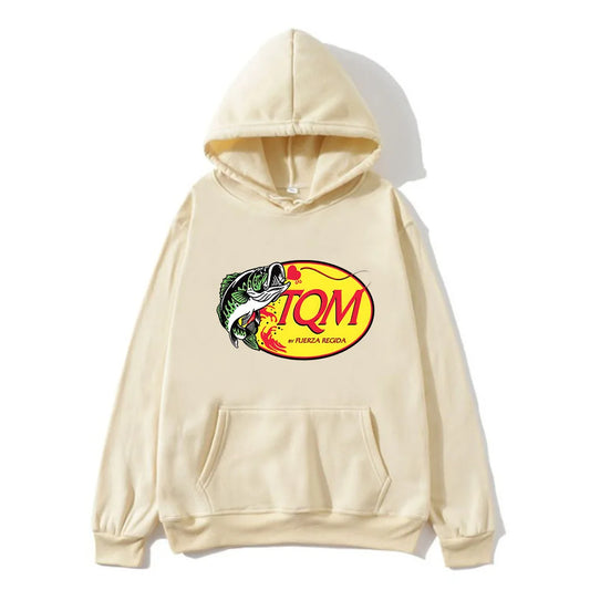 Beige TQM Hoodie by Fuerza Regida