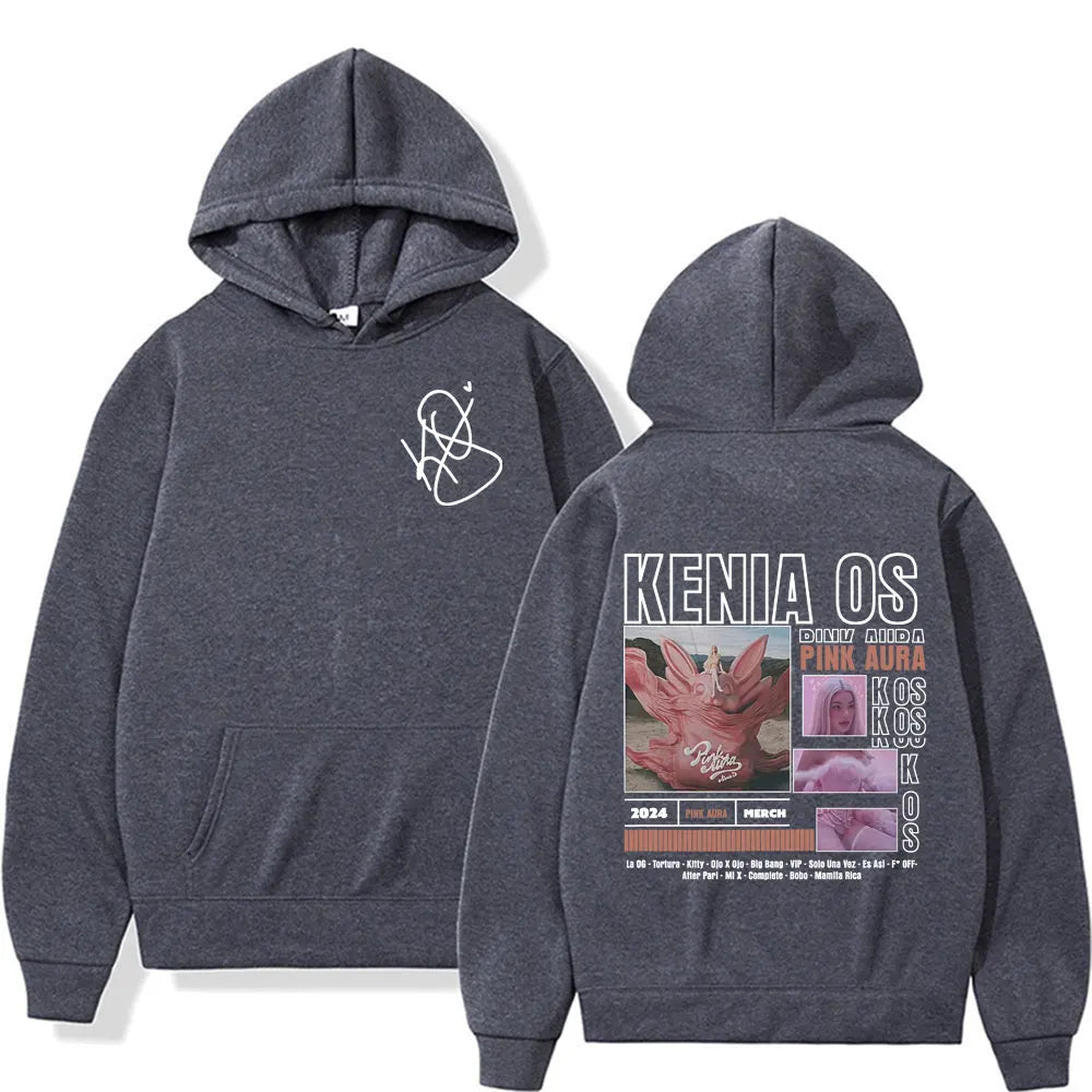 Kenia OS Pink Aura Album Tour Hoodie – Dark Grey