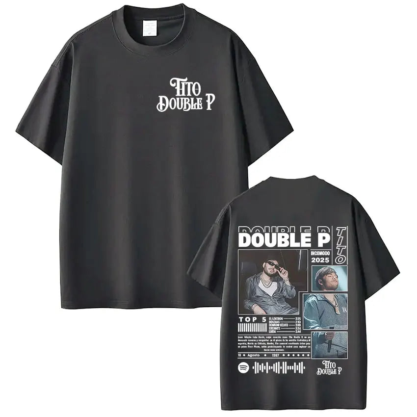 Tito Double P Incomodo Tour 2025 Dark Grey T-Shirt