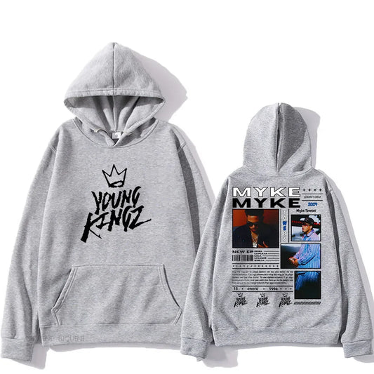 Gray Myke Towers Young Kingz Hoodie