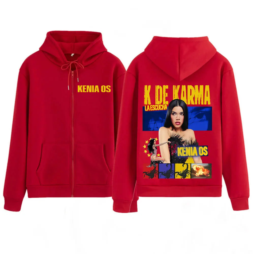 Kenia OS K de Karma Zipper Hoodie - Red