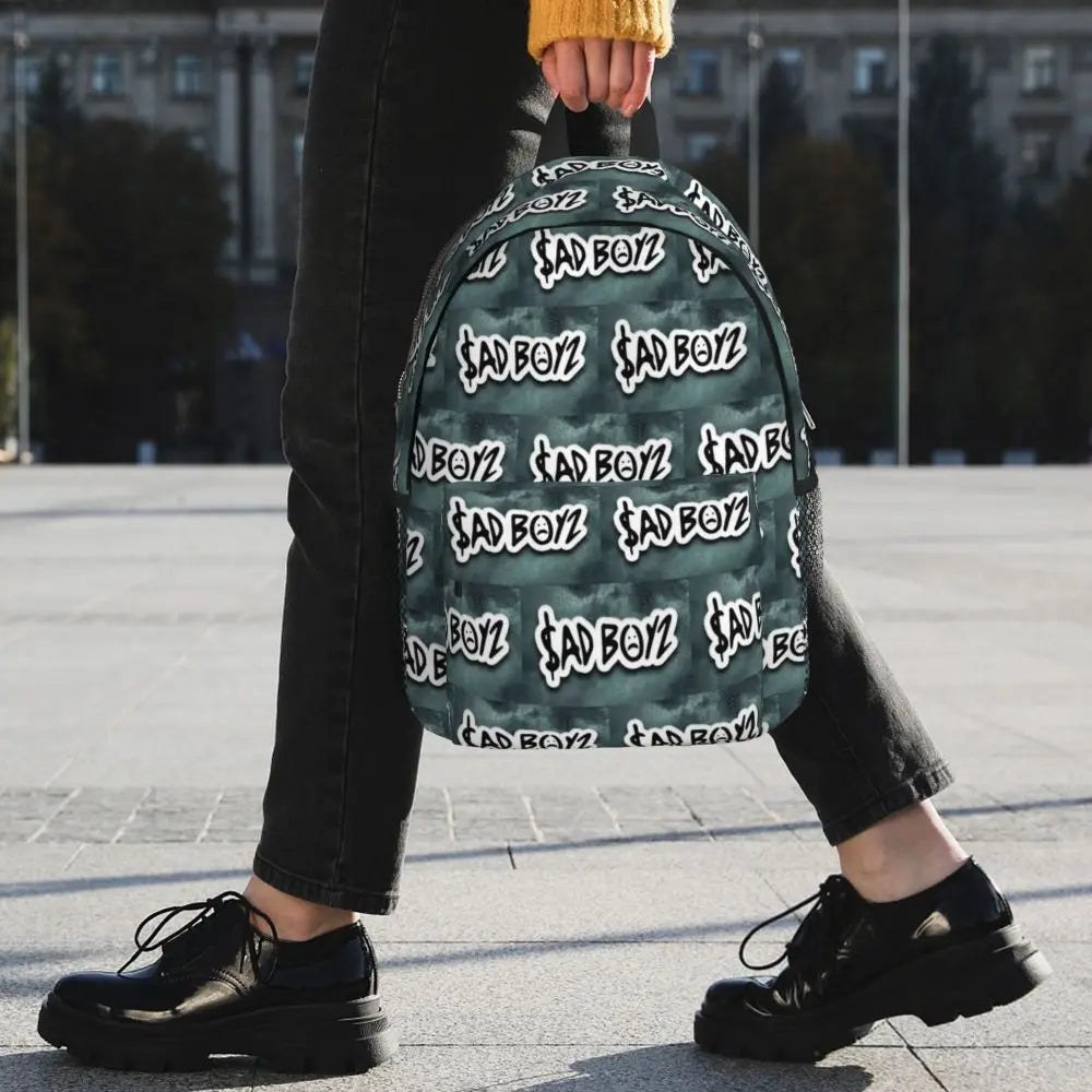 Junior H Sad Boyz Logo Backpack – Graffiti Green