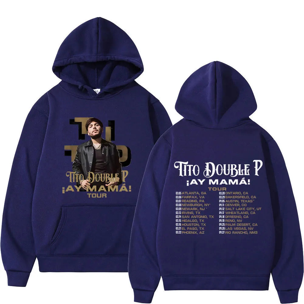 Tito Double P Ay Mamá Tour Hoodie – Navy Blue