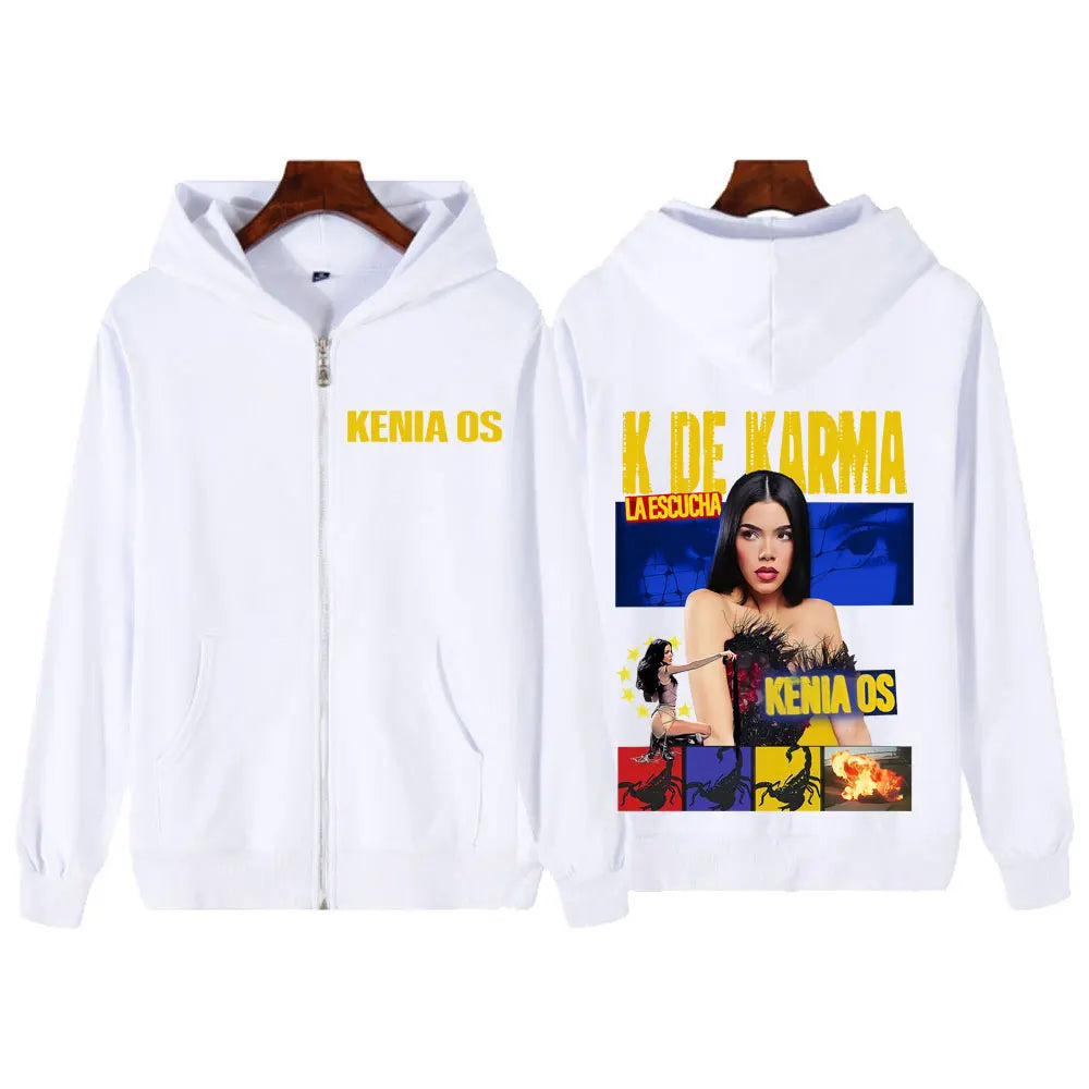 Kenia OS K de Karma Zipper Hoodie - White