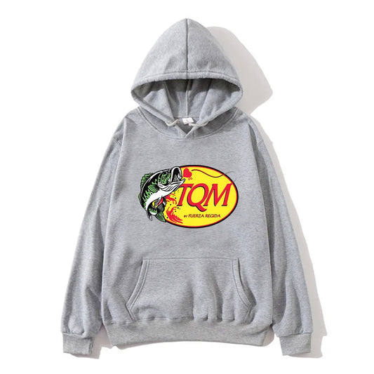 Gray TQM Hoodie by Fuerza Regida