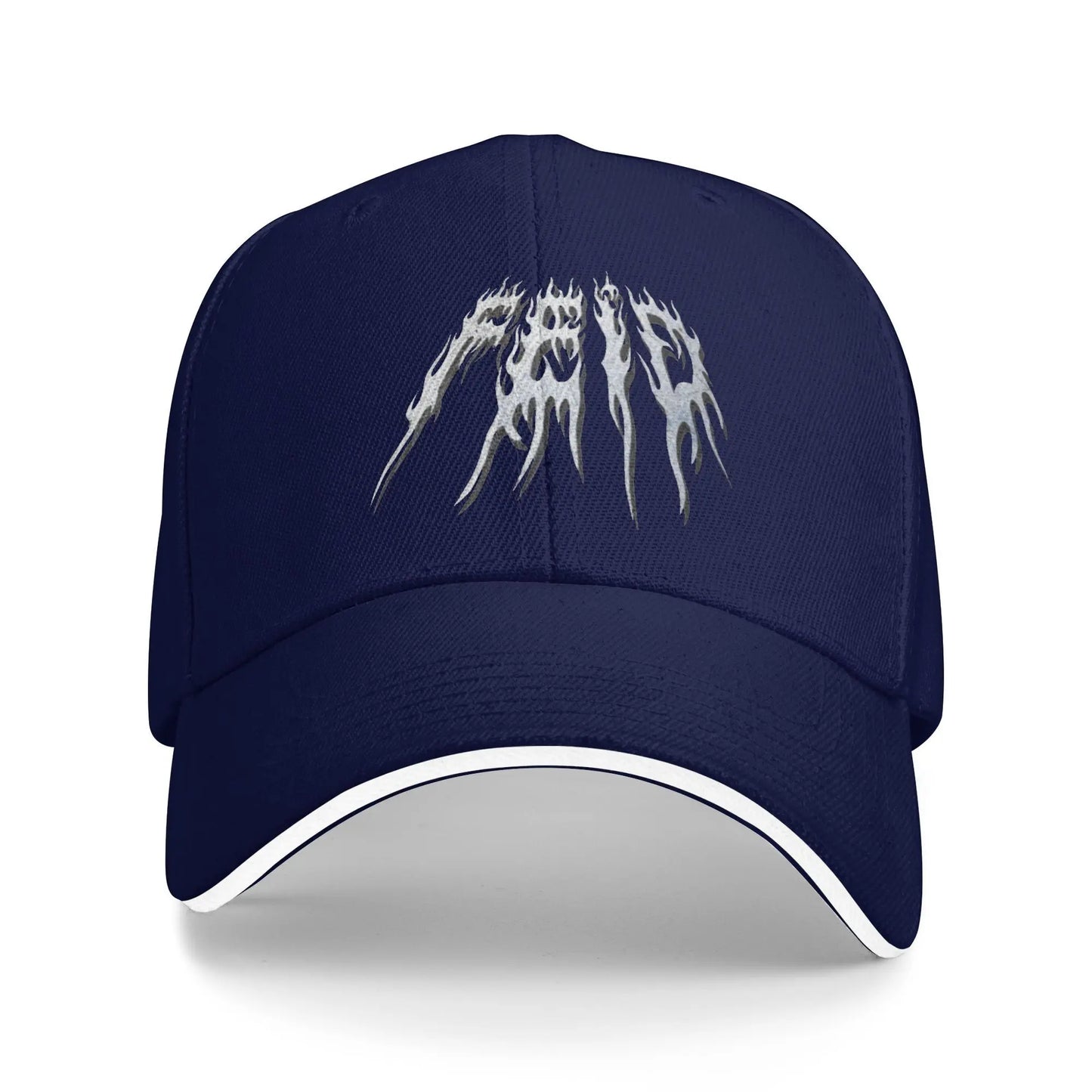 Feid “Ferxxo Flame Logo” Cap – Navy Blue