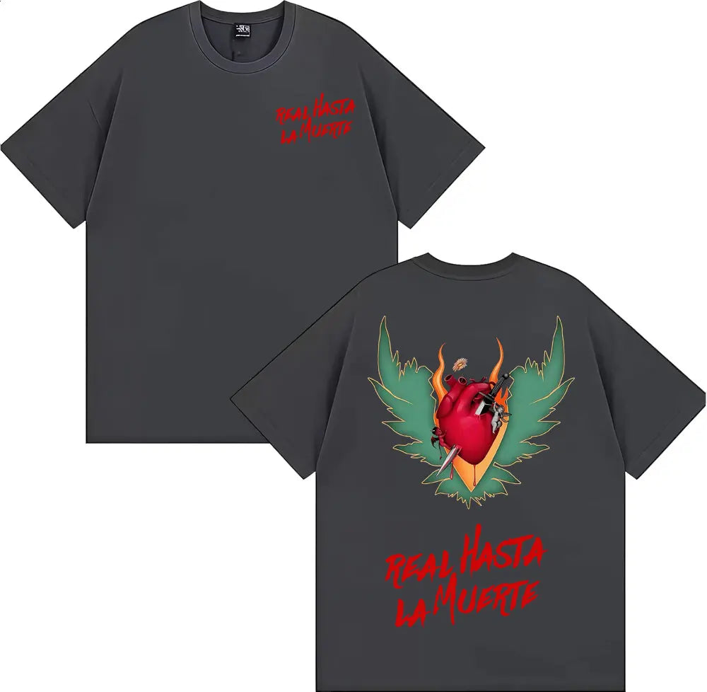 Anuel AA RHLML 2 “Real Hasta La Muerte” T-Shirt – Dark Grey