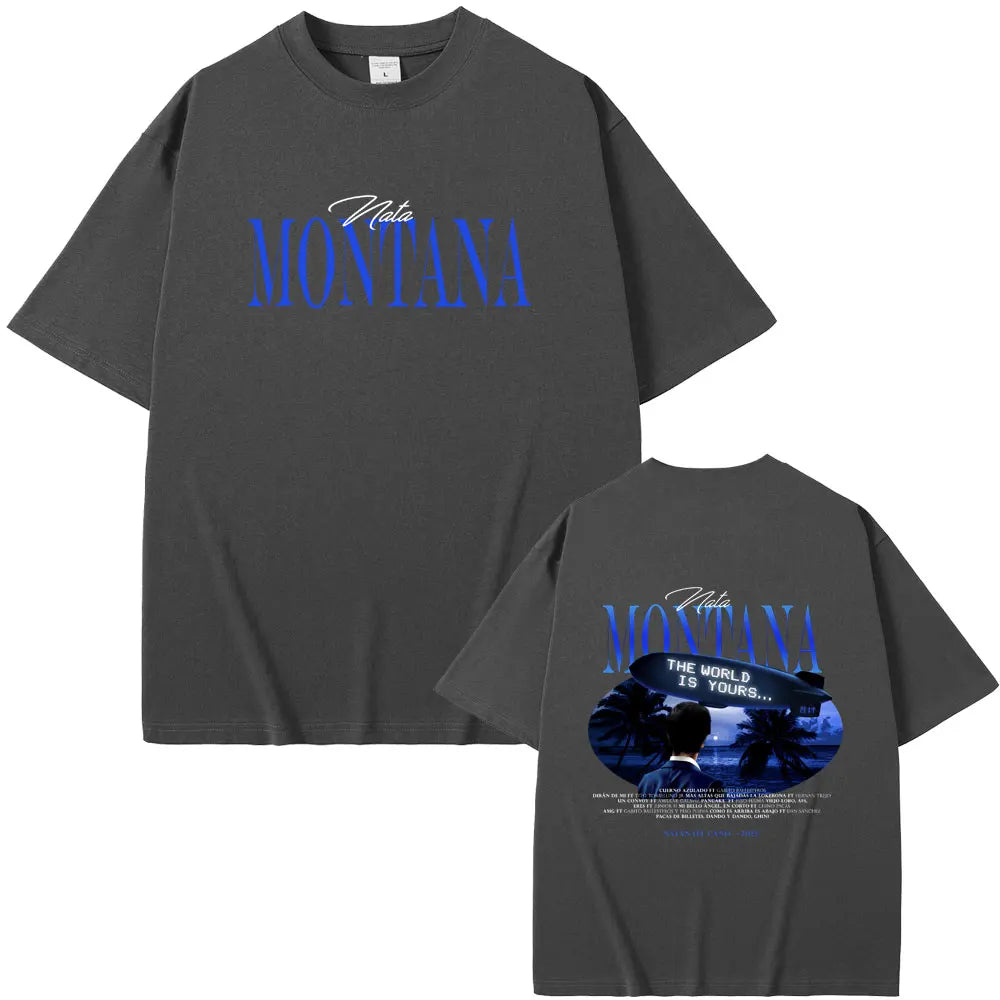 Nata Montana Dark Gray T-Shirt – Natanael Cano