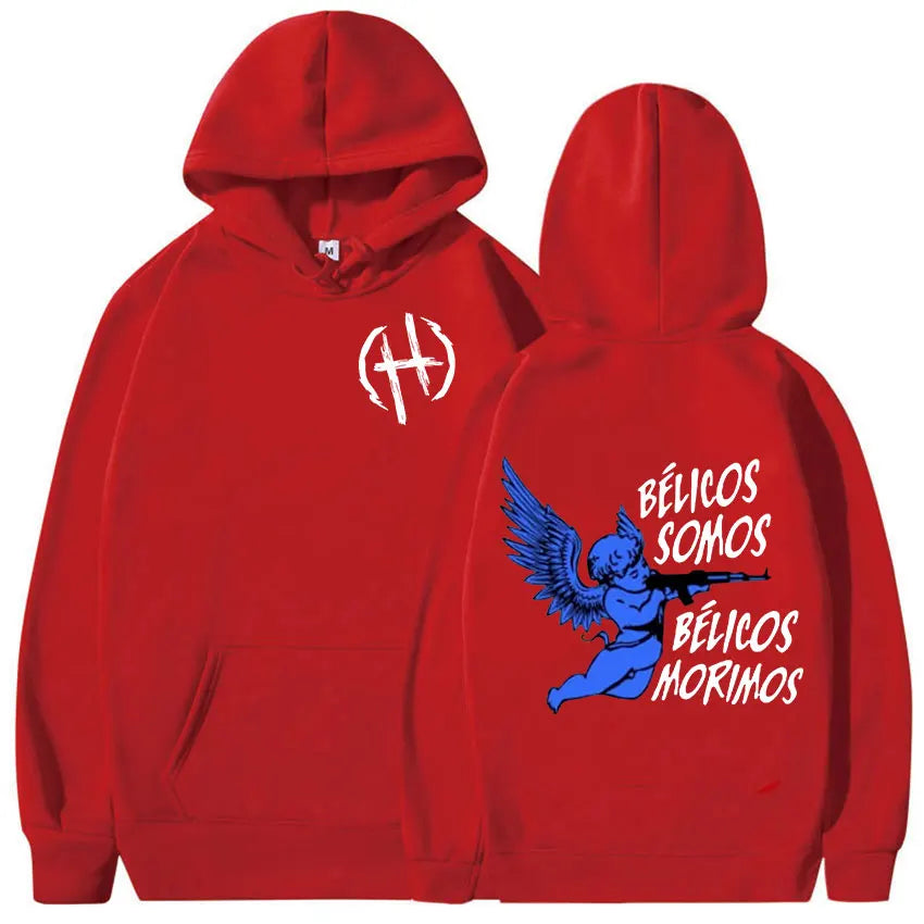 Junior H Sad Boyz “Bélicos Somos” Red Hoodie