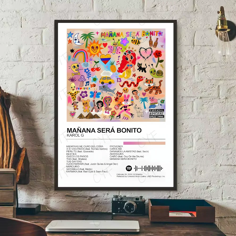 Karol G Album Tracklist Poster – Mañana Será Bonito