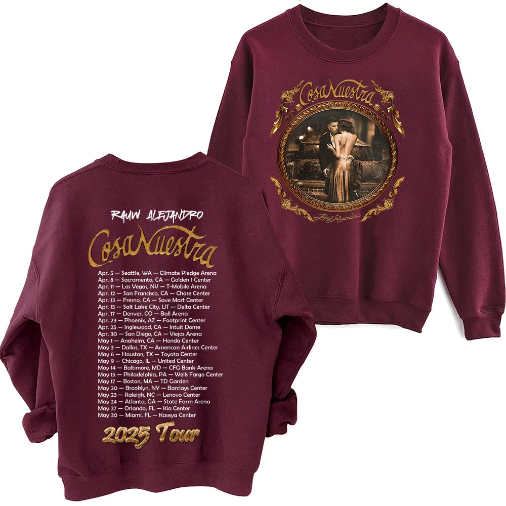 Rauw Alejandro Sweatshirt – Cosa Nuestra Dark Red