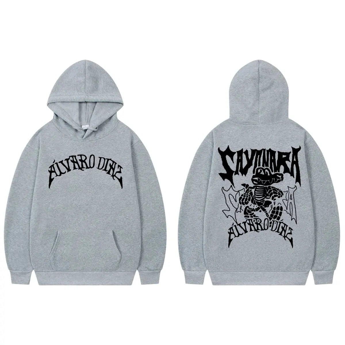 Alvaro Diaz Double Sided Hoodie – Gray