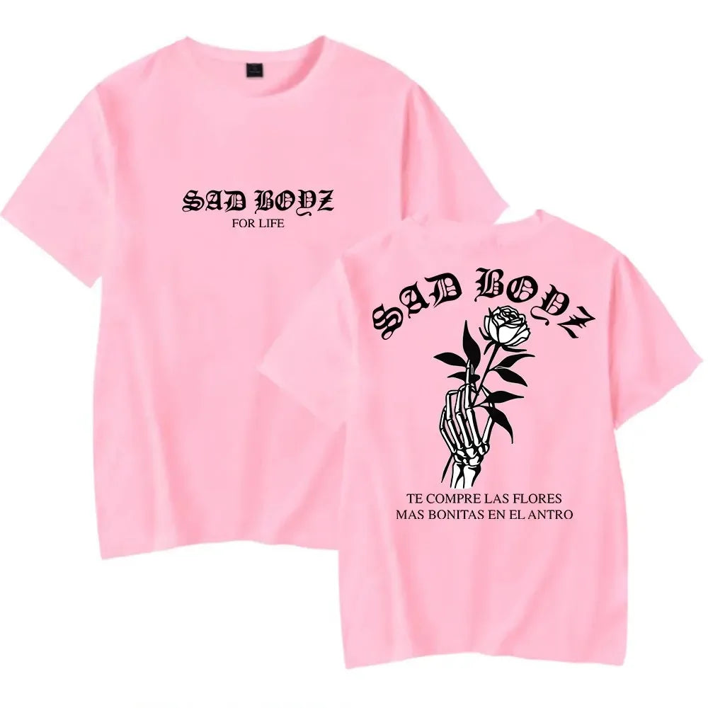Junior H Sad Boyz “Las Flores” Pink T-Shirt