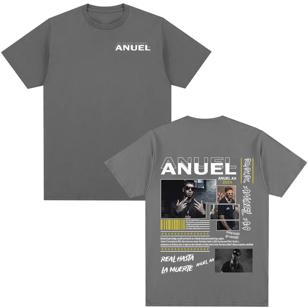 Anuel AA Real Hasta La Muerte T-Shirt Dark Gray