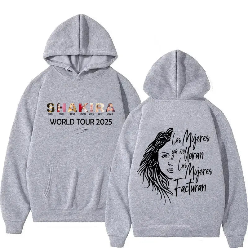 Shakira Las Mujeres Ya No Lloran World Tour 2025 Hoodie – Gray